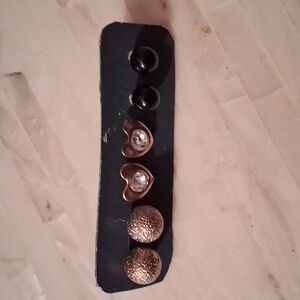 3 Pairs Stud Earrings Set